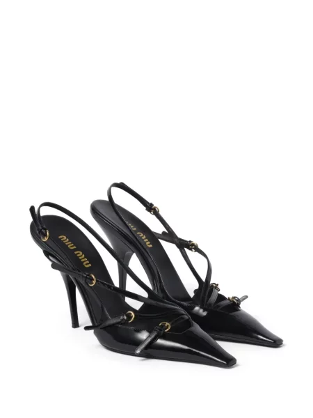 Bateliai Miu Miu su sagtimis slingback juoda