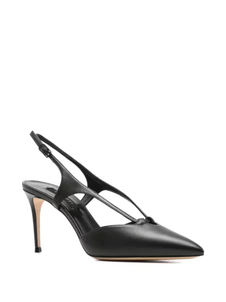 Pantofi cu toc Casadei din piele slingback negru