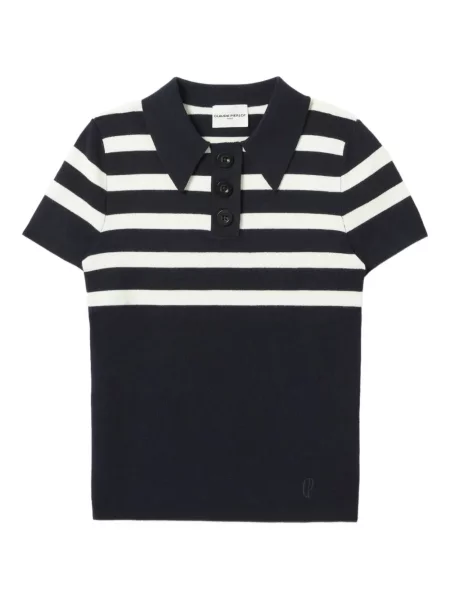 Polo Claudie Pierlot w paski niebieskie