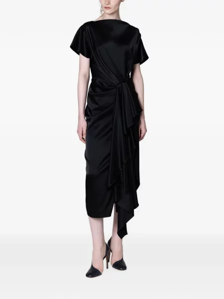 Rochie Roksanda cu volane drapată negru