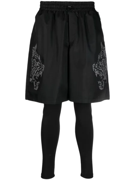 Běžecké kalhoty Plein Sport s potiskem s tygřím vzorem černé