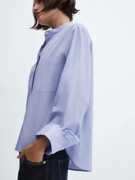 Сорочка MANGO Lucas блакитний