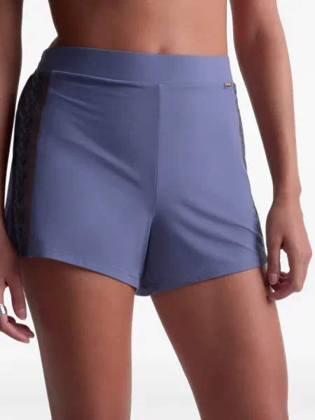 Pantaloni scurți Aubade din dantelă albastru