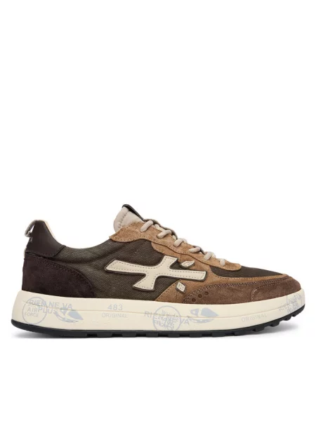 Sneakersy Premiata brązowe