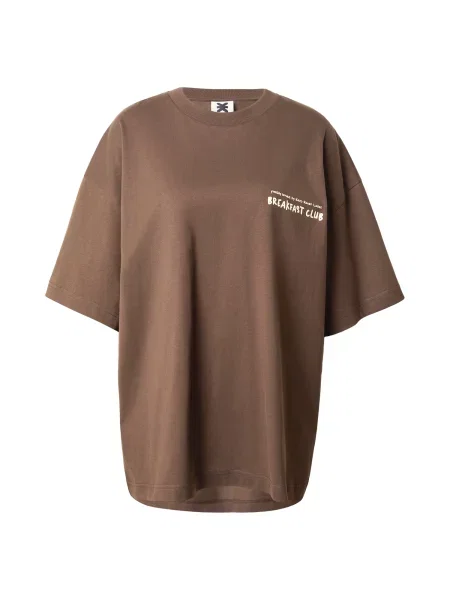 Karo Kauer Tricou Breakfast crem / albastru deschis / taupe gri