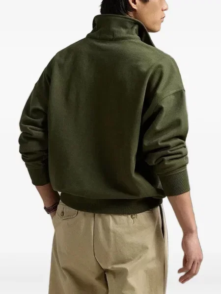 Μισό φερμουάρ sneakers Polo Ralph Lauren λευκό