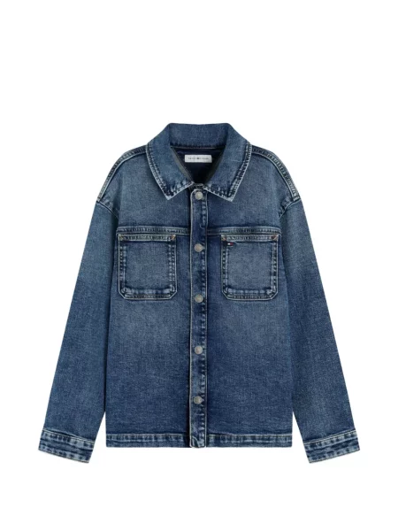 Kurtka jeansowa dziecięca Tommy Hilfiger niebieska