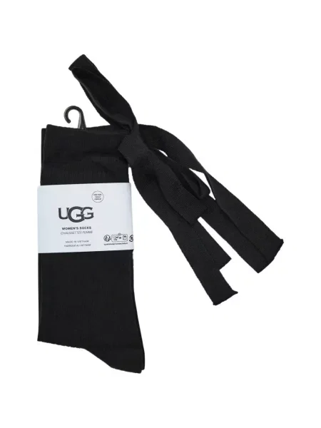 Чорапи Ugg с панделка черно