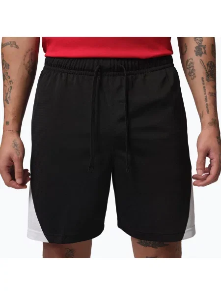 Pantaloni scurți de baschet pentru bărbați Jordan Sport Dri-Fit black/white/black alb