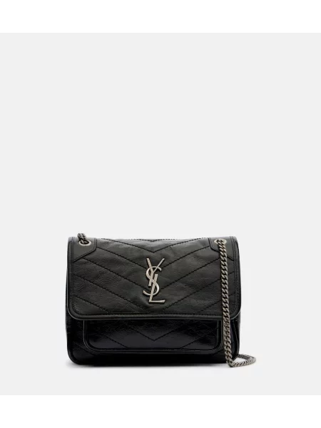 Torebka crossbody Saint Laurent skórzana czarna