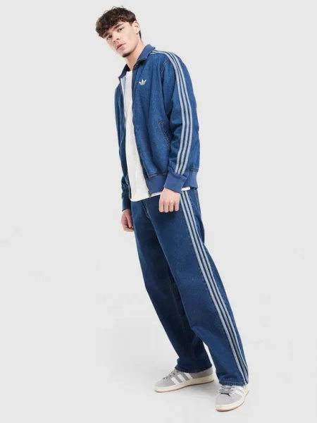 ADIDAS ORIGINALS Džíny Firebird Adicolor džínovina / pastelová modrá