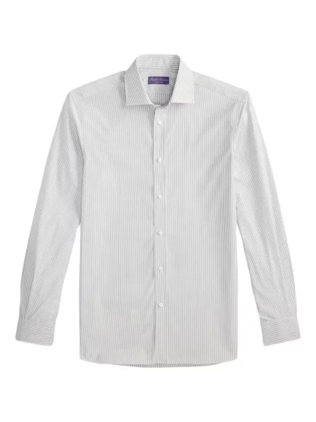 Pruhovaná dlouhá košile Ralph Lauren Purple Label šedá