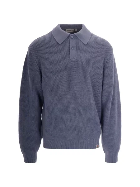 Lung tricou polo Carhartt Wip albastru