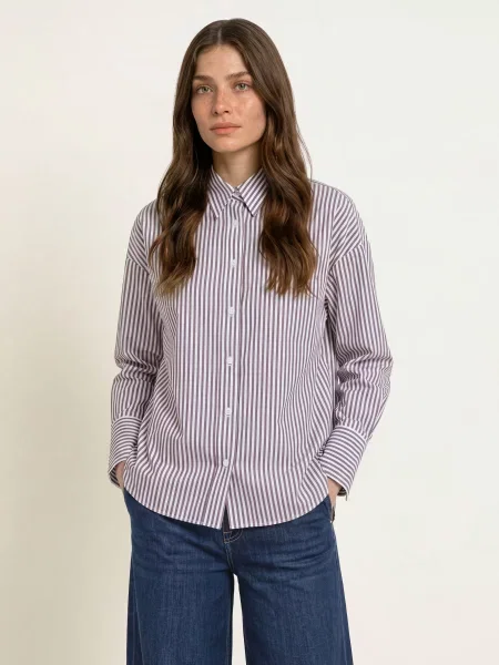 Lilienfels Košilová Halenka hnědá bílá
