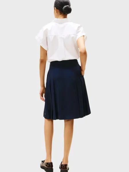 Твілова плісирована спідниця Tommy Hilfiger синя