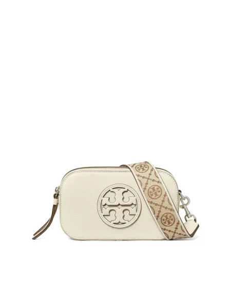 Torebka crossbody Tory Burch skórzana biznesowa beżowa