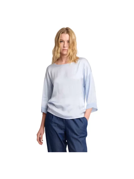 Satynowa bluzka Kocca niebieska