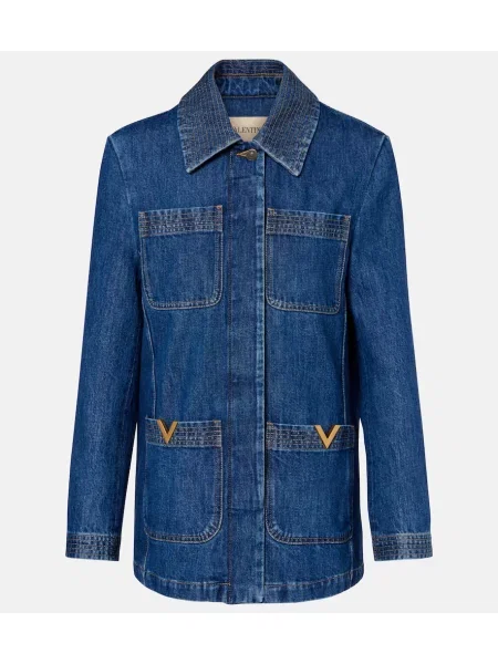 Kurtka jeansowa Valentino niebieska