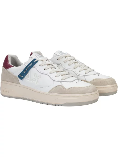 Pantofi Sun68 alb