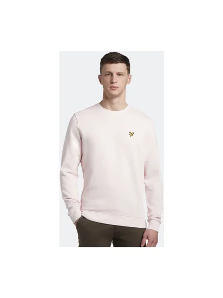Bluza nierozpinana Lyle & Scott z okrągłym dekoltem różowa