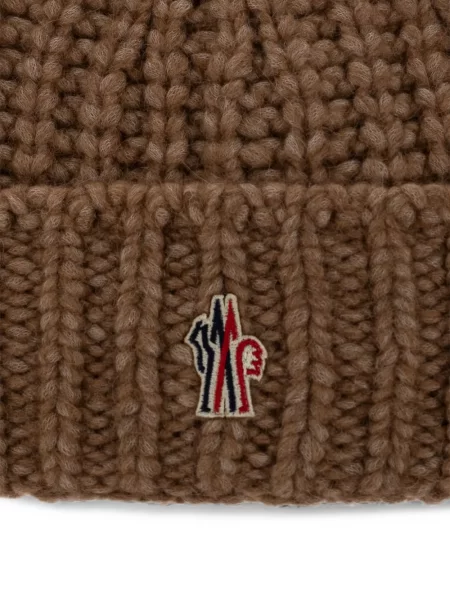 Căciulă Moncler Grenoble tricotate chunky maro