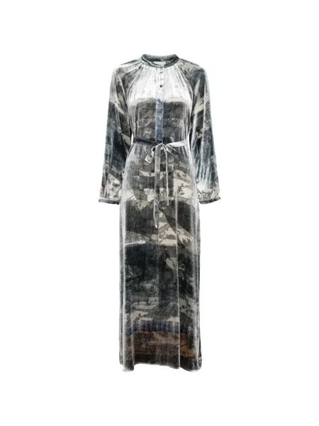 Rochie midi Pierre-louis Mascia cu imagine albastru