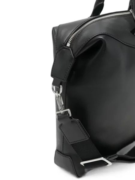 Servietă Paul Smith din piele cu dungi negru