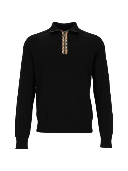 Sweter Burberry w kratę czarny