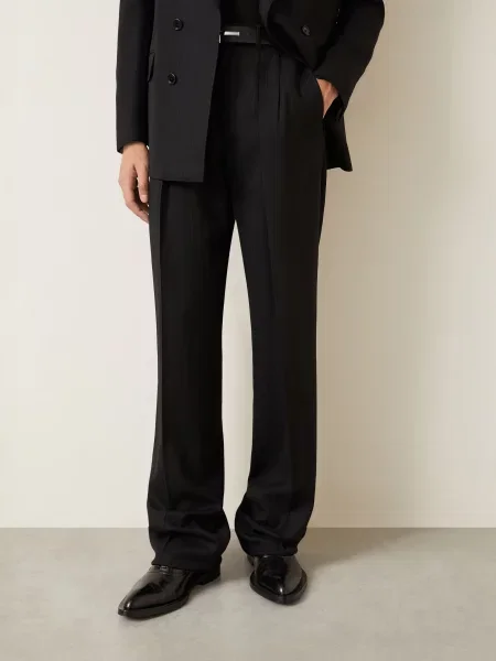 Tom Ford Spodnie Garniturowe Regular Fit schwarz czarne