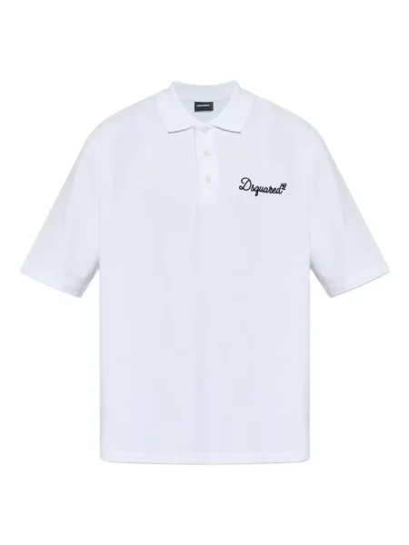 Polo Dsquared2 cu broderie alb