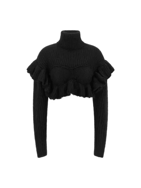 Krótki sweter Elisabetta Franchi czarny