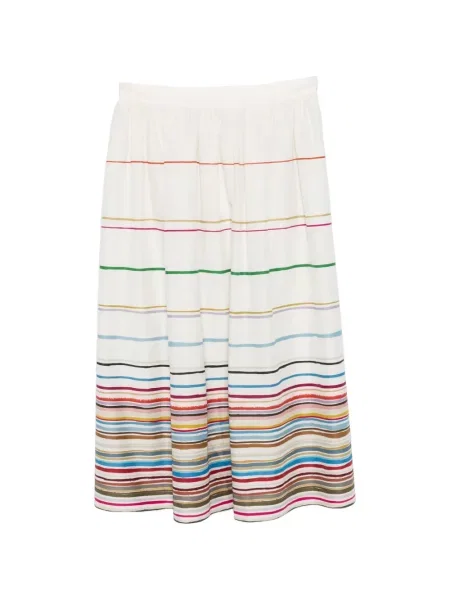 Fustă midi Paul Smith cu dungi alb