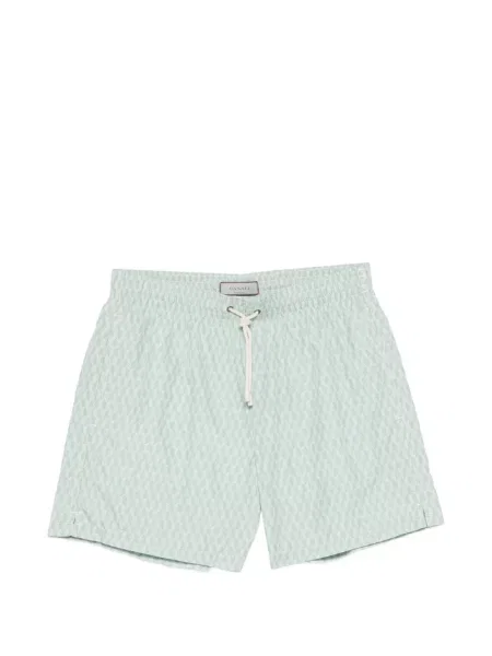 Slip de baie Canali cu imagine cu imprimeu geometric cu cordon verde