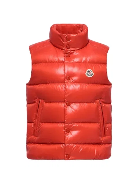 Dětska péřová vesta Moncler Enfant oranžová