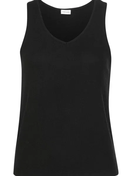 LASCANA Top z naramnicami črna