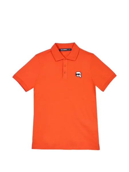 Koszulka polo Karl Lagerfeld pomarańczowa