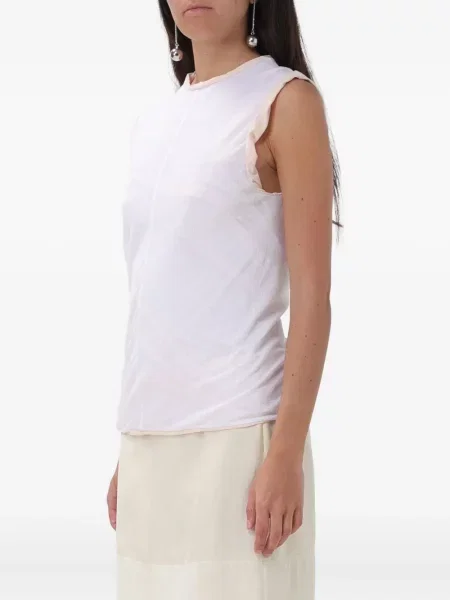 Top Sportmax cu volane alb