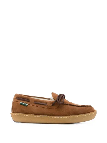 Pantofi loafer Sebago cu funde din piele de căprioară maro