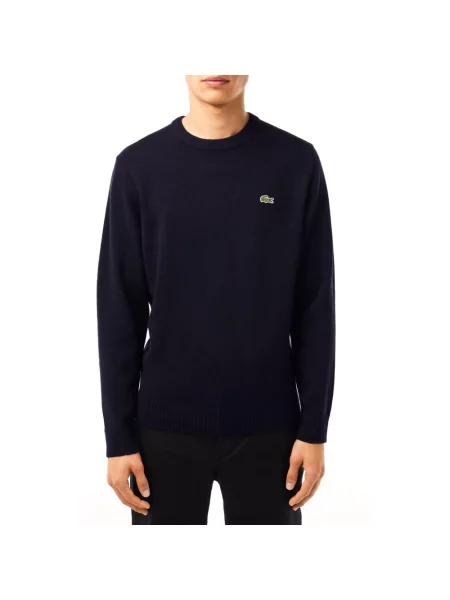 Dzianinowy sweter Lacoste niebieski