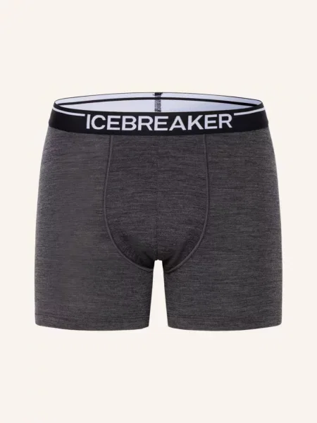 Termo boxerky Icebreaker Anatomica plume jet heather bílé