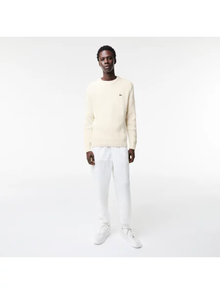 Lacoste Sweter Z Okrągłym Dekoltem Z Bawełny Organicznej Classic Fit