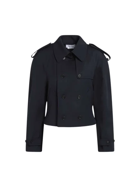 Lekki płaszcz Alexander Mcqueen niebieski