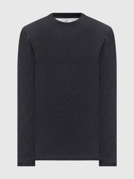Меланжевый лонгслив Brunello Cucinelli серый