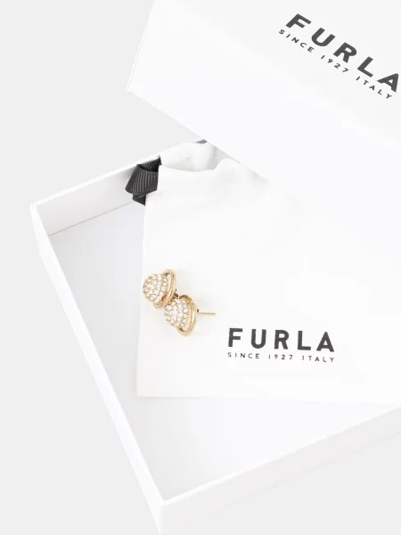 Furla náušnice ženské kovové zlaté