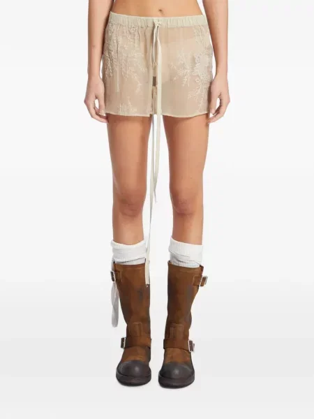 Pantaloni scurți Ann Demeulemeester de mătase