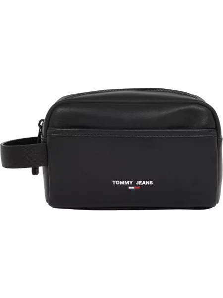 Kosmetyczka Tommy Hilfiger skórzana czarna