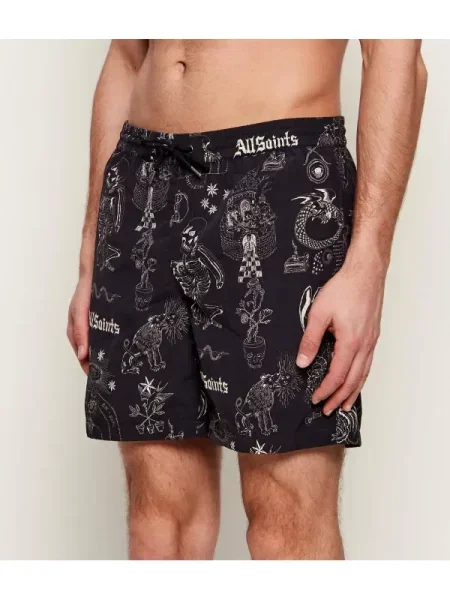 Pantaloni scurți Allsaints negru