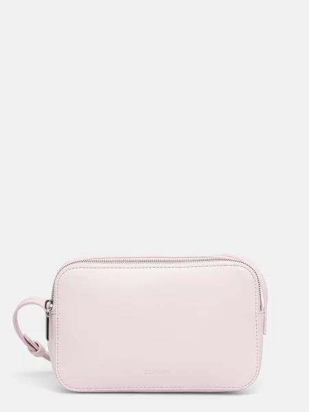Calvin Klein geantă crossbody pentru femei cu imitație de piele roz