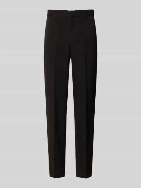 Spodnie materiałowe o kroju slim fit z dodatkiem Lindbergh czarne