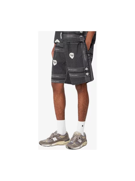 Krótkie szorty Carhartt Wip w serca czarne